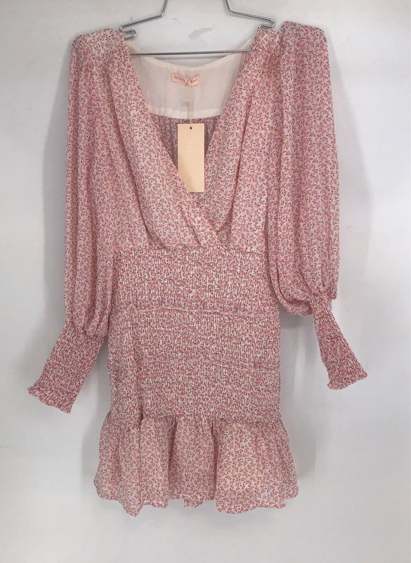 NWT Who I Am Women's Pink Floral Love Buzz Mini Dress - Size 8