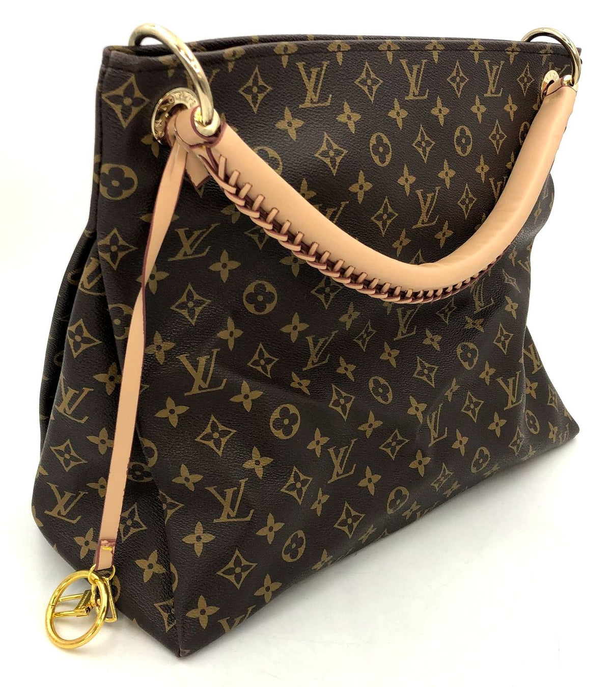 Louis Vuitton Inspired Brown LV Monogram Print Coated Canvas Shoulder Bag