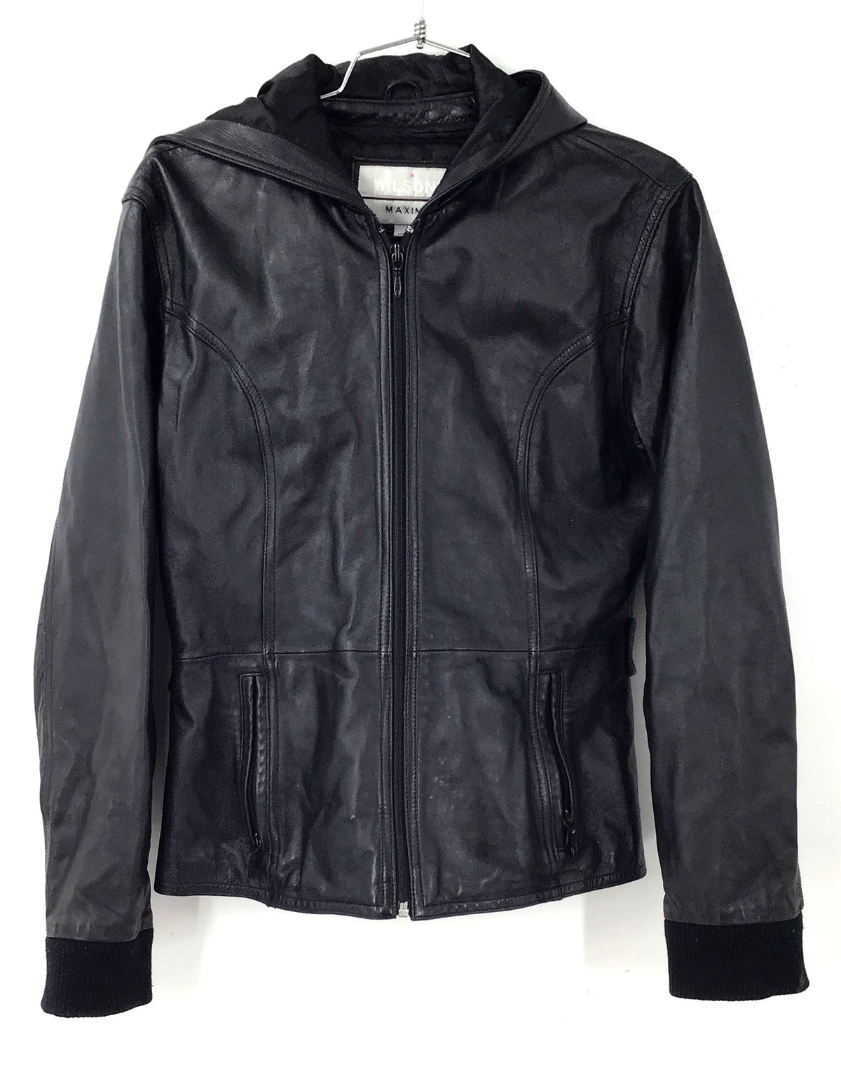 Wilsons Leather Maxima Women's Black Leather Motorcycle Jacket - Size S