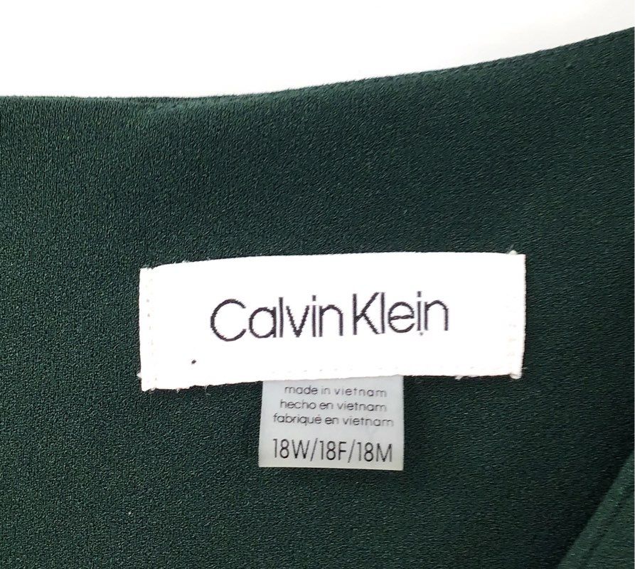 NWT Calvin Klein Women's Green One-Piece Jumpsuit - Size 18W