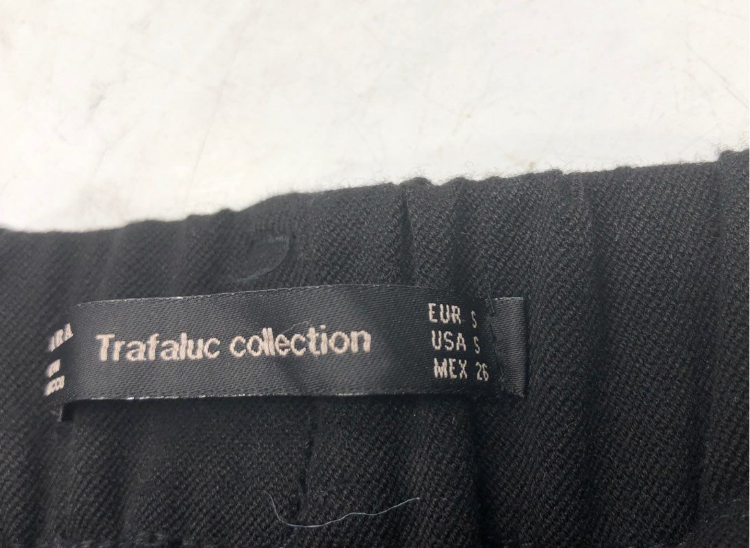 Zara Women's Black White Side Stripe Tuxedo Tapered Pants Trafaluc Sz S