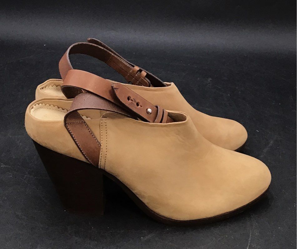 Rag & Bone Kenny Kubuck Camel Color Mules - Size 39