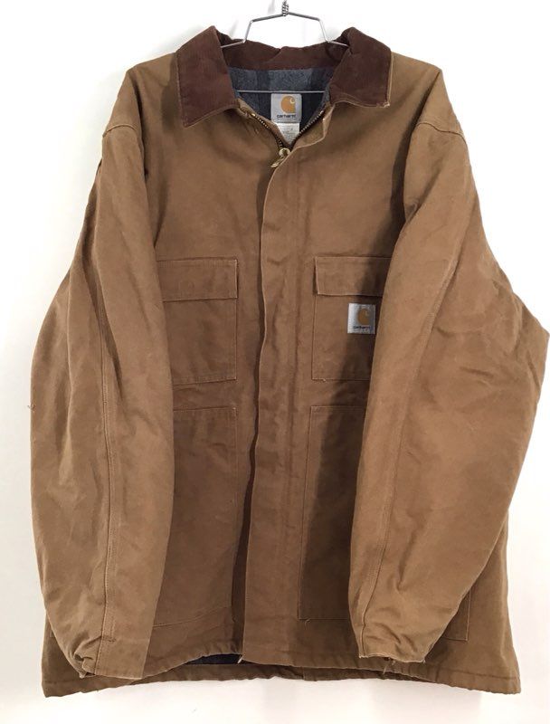 Vintage Carhartt Men&#39;s Brown C04 Cotton Full Zip Jacket - Size 52