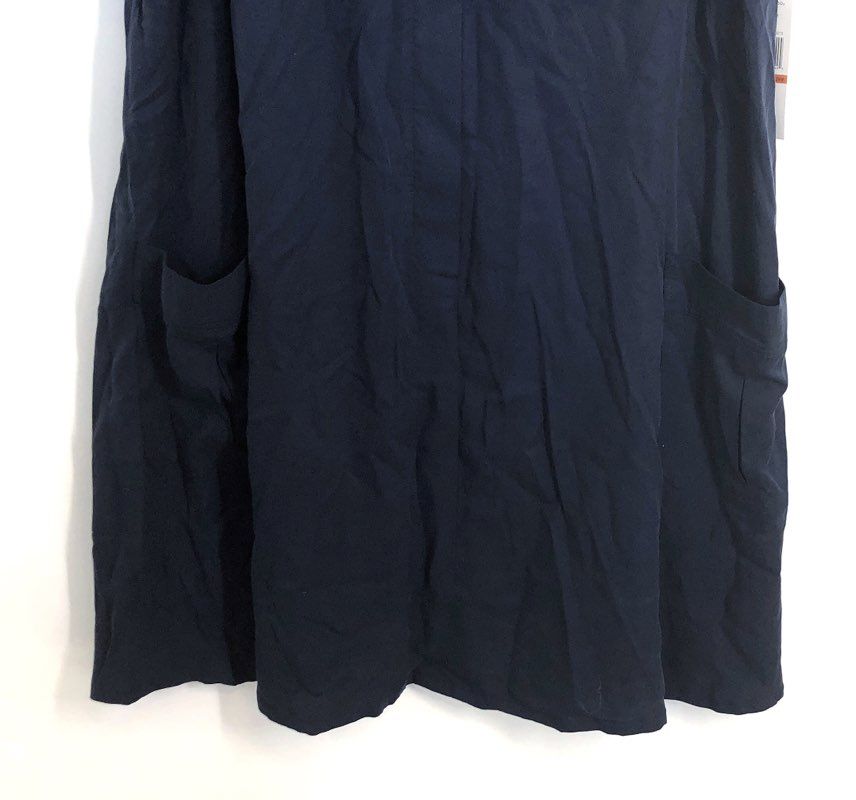 Sharagano Women's Navy Sleeveless Utility Button Front Dress Sz 24W NWT