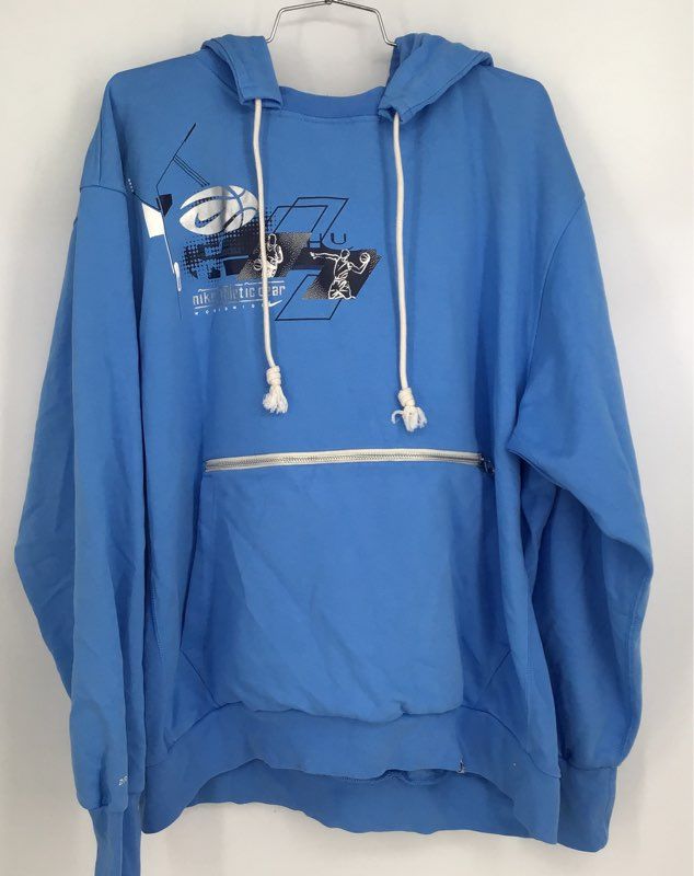 Nike Men&#39;s Blue Dri-Fit Pullover Hoodie - Size XL