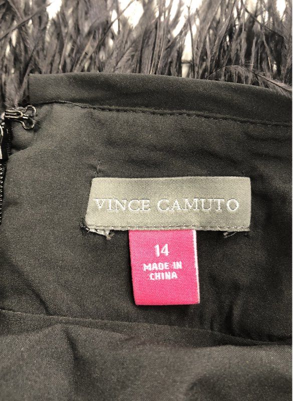 NWT Vince Camuto Women's Rich Black Mini Dress - Size 14