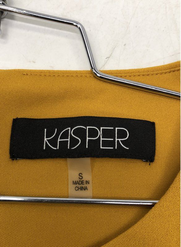 Kasper Women's Jumpsuit Mustard Yellow Bell Sleeve Wide Leg Size S