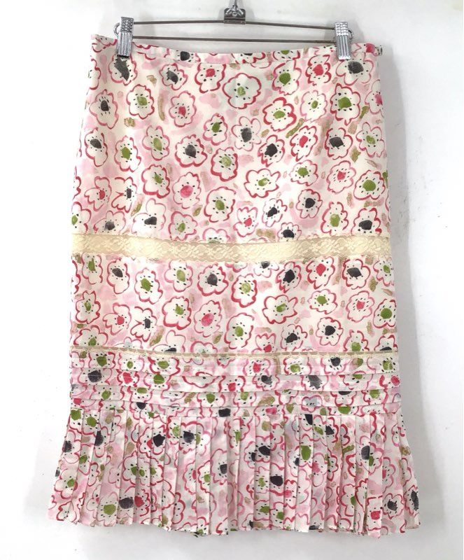 NWT Tibi Women's Hot Pink Floral A-Line Skirt - Size 4