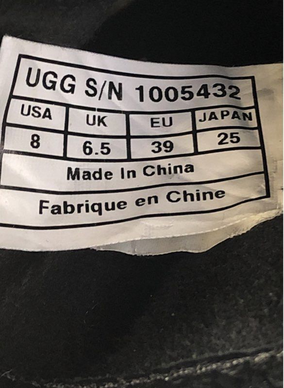 Ugg Women's Endel Black Biker Boots - Size 8