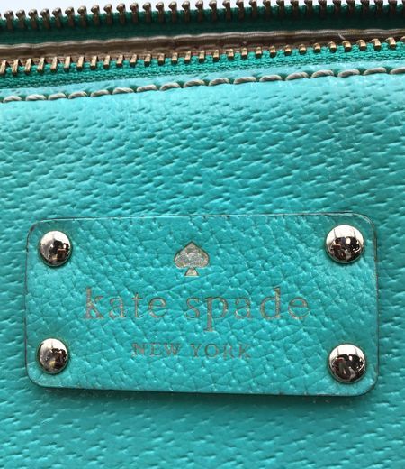 Authentic Kate Spade New York Women&#39;s Teal Green Luxury Tote Bag - COA Included