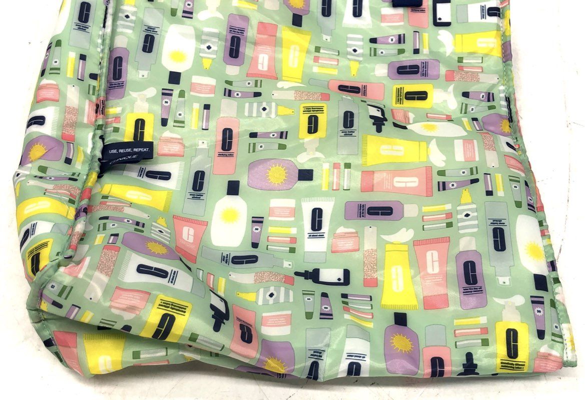 Clinique x Kate Spade Green Cosmetic Print Bag of Tricks Large Tote Bag