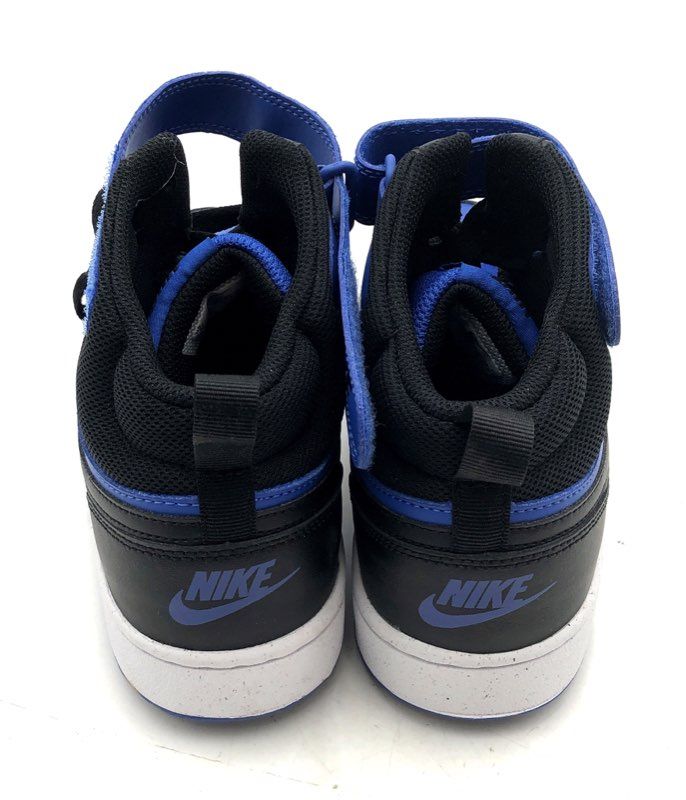 Nike Court Borough Mid 2 Game Royal Black Youth Sneakers Size 6.5Y