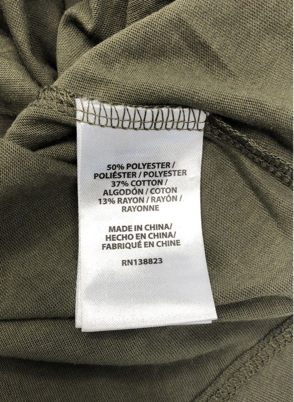 Cleo + Wolf Women's Tank Top Olive Green Sage Take It Easy Graphic Racer NWT XS