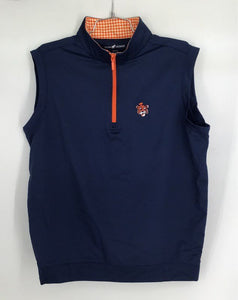 NWT Horn Legend Men's Blue Auburn Tigers Football 1/4 Vest - Size M