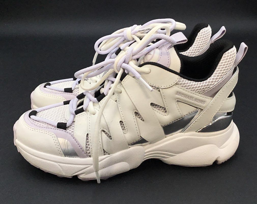 Michael Kors Women&#39;s White Athletic Shoes - Size 7.5M