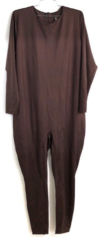 SKIMS Women's Brown Essential Long Sleeve Catsuit Unitard Jumpsuit Size 4X