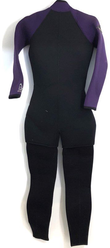 BARE Sport 7mm Neoprene 2-Piece Wetsuit Size 9-10 Black & Purple Made in Canada