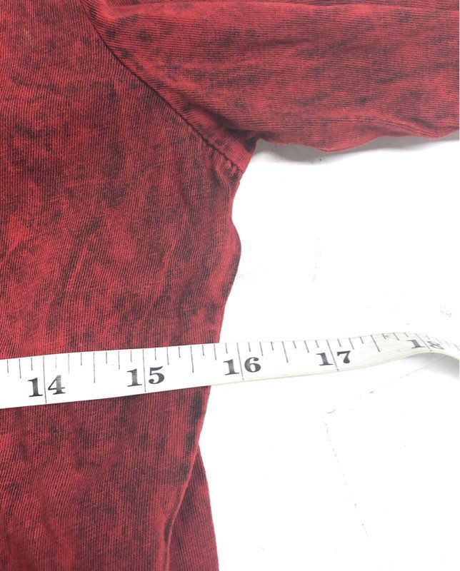 Harley-Davidson Red River Texas Studded V-Neck Long Sleeve Shirt Red Sz S