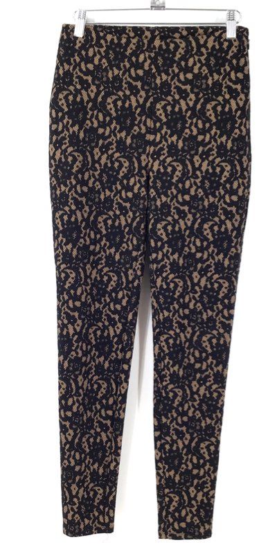 NWT Michael Kors Women's Suntan Black Ankle Leggings - Size XS
