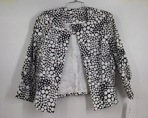 NWT Anthracite Women's Black White Polka Dot Jacket - Size 16