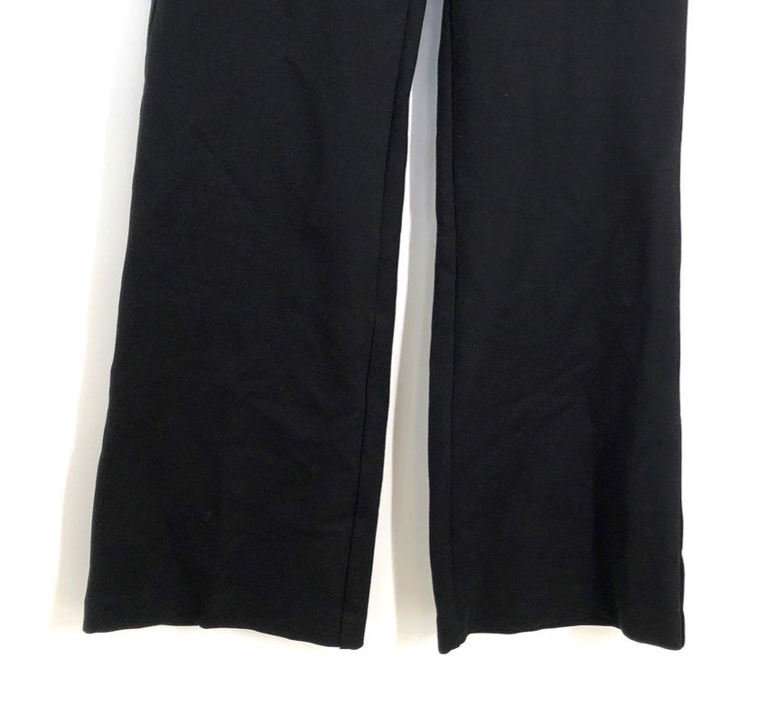 Maeve Anthropologie Women's Black Wide Leg Patch Pocket Stretch Pants NWT Sz 0P