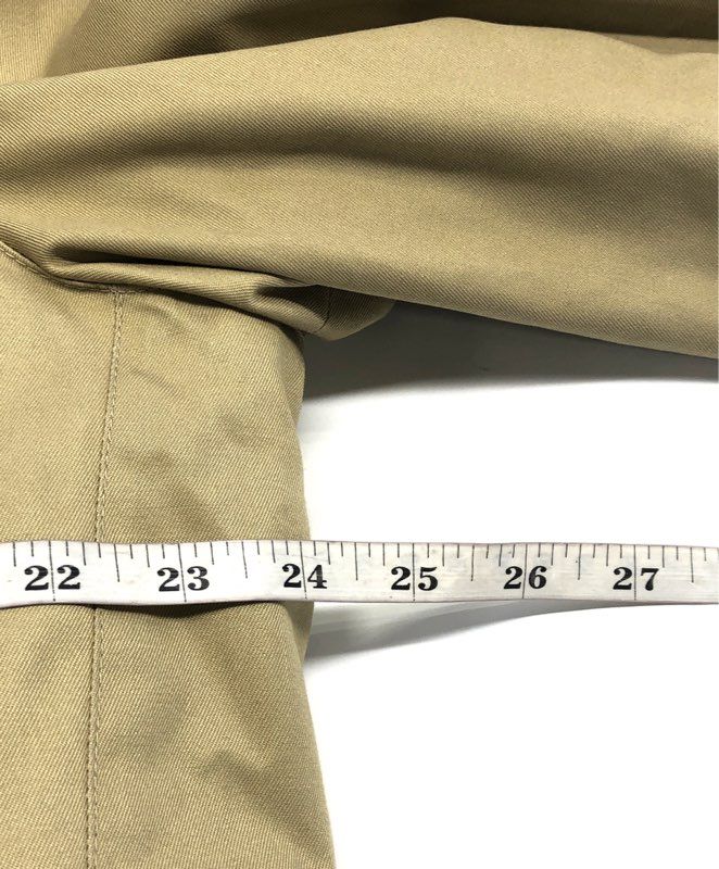 Vintage 90s Adams Row Men's Trench Coat Tan Double Breasted Belted XL