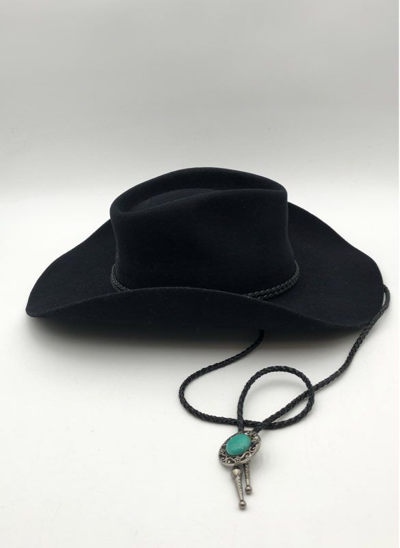 Wyeth Women's Lennox Hat Black 100% Wool Turquoise Accent Chin Strap NWT O/S