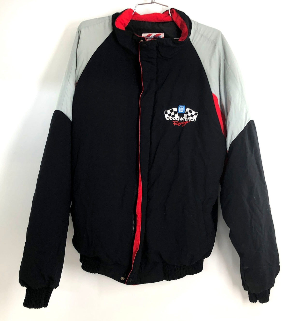 American Made Goodwrench Racing NASCAR Jacket Black Red GM Parts XL