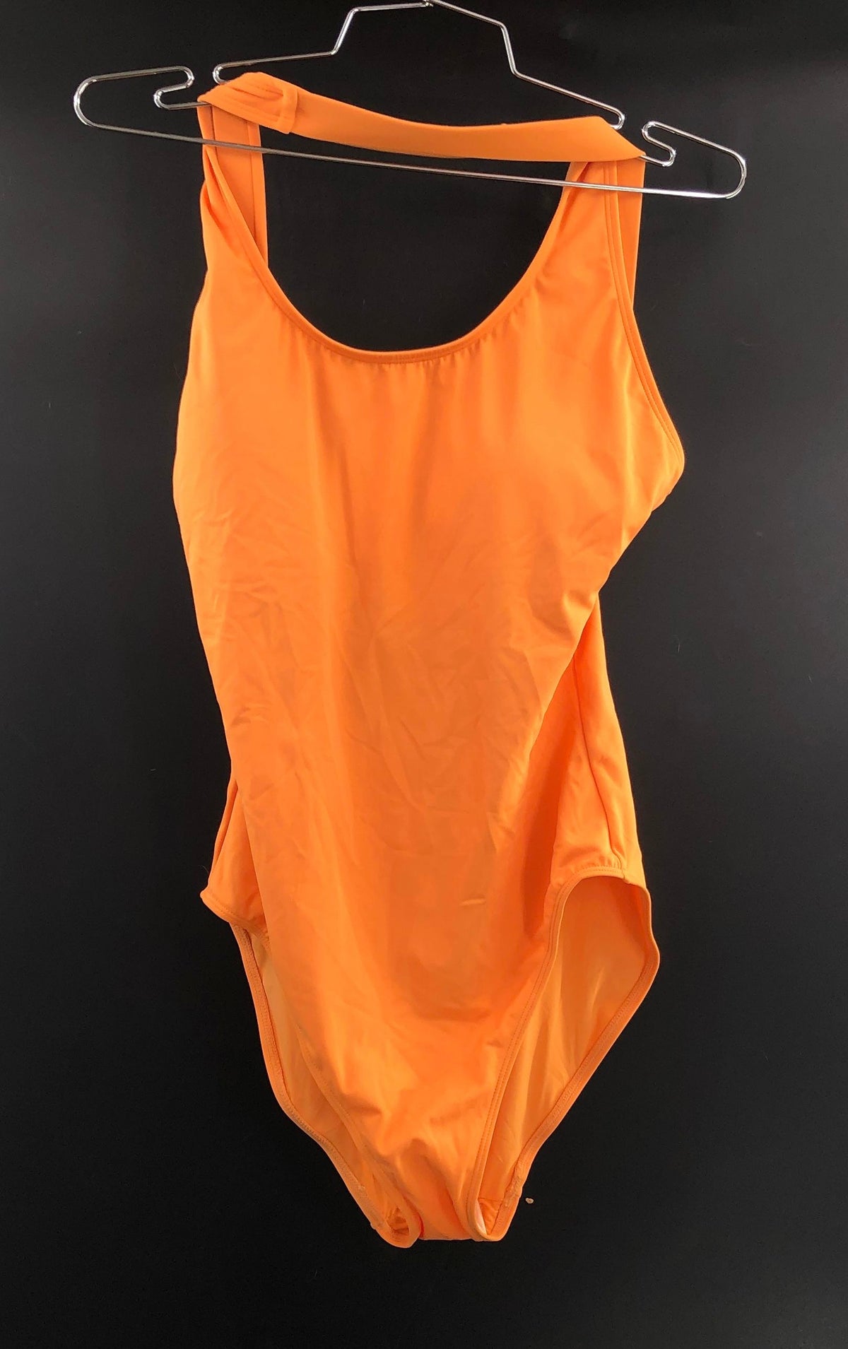 Andie Women's The Tulum One Piece Swimsuit Paya Orange Recycled Sz L NWT