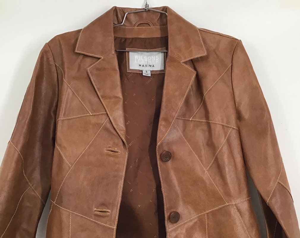 Wilsons Leather Maxima Women&#39;s Brown Blazer - Size S