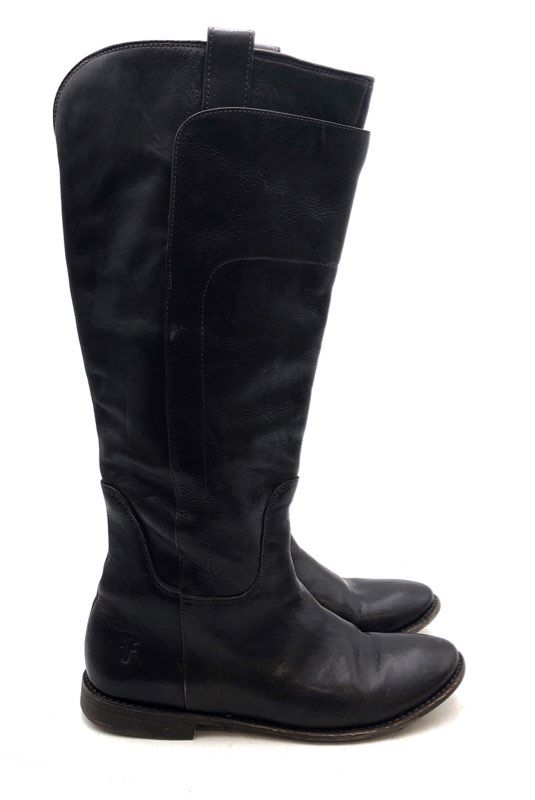 Frye Paige Tall Riding Boots Dark Brown Leather Equestrian Size 8