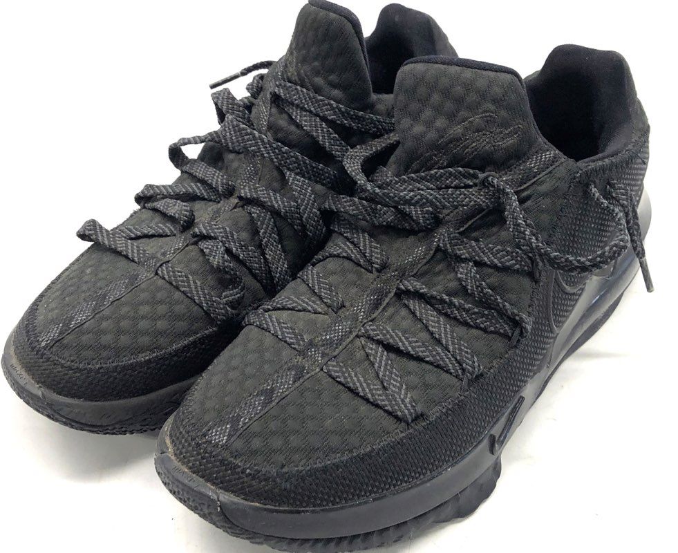 Nike LeBron 17 Low Triple Black Basketball Shoes Size 10.5