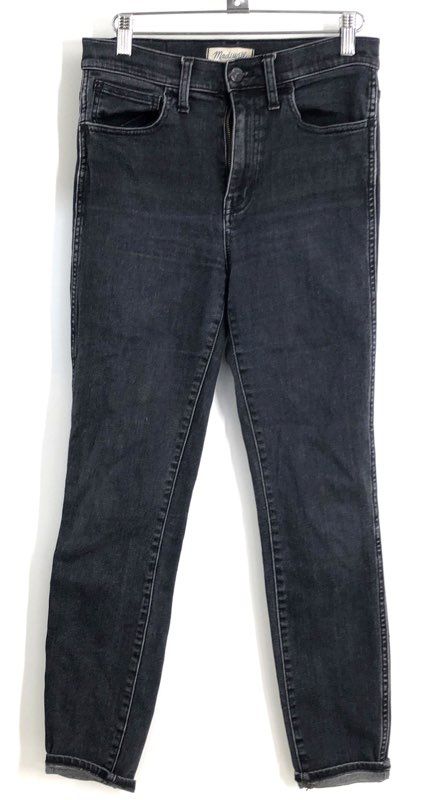 Madewell Women's 10" High Riser Skinny Skinny Jeans Black Sz 27