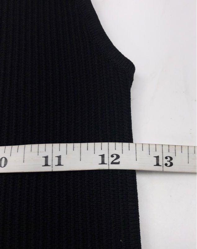 Babaton Women's Black One Shoulder Ribbed Knit Sculpt Mini Dress Sz S