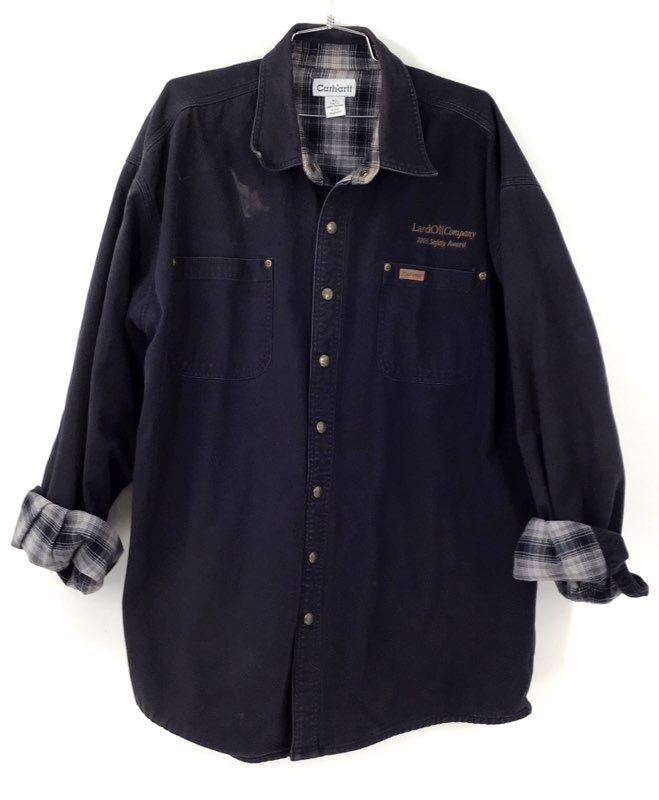 Carhartt Men's Blue Shirt Jacket - Size XL Tall