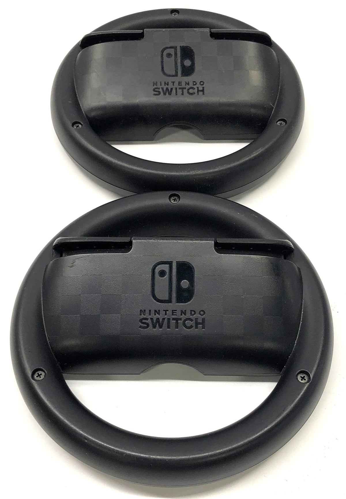 Nintendo Switch Controller Grip & 2 Joy-Con Wheels 4pc Accessory Lot