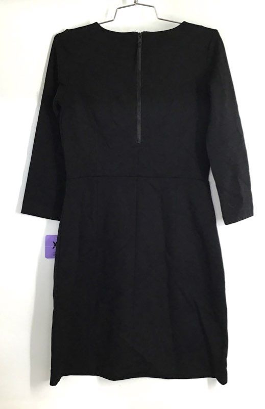 Buffalo David Bitton Women's Black Luxe Ponte Dress 3/4 Sleeve Pockets Sz XS NWT