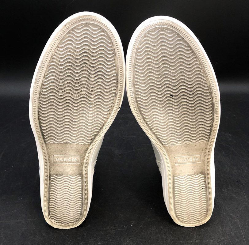 Tommy Hilfiger Delsia White Wedge High Top Fashion Sneakers Women's Size 10