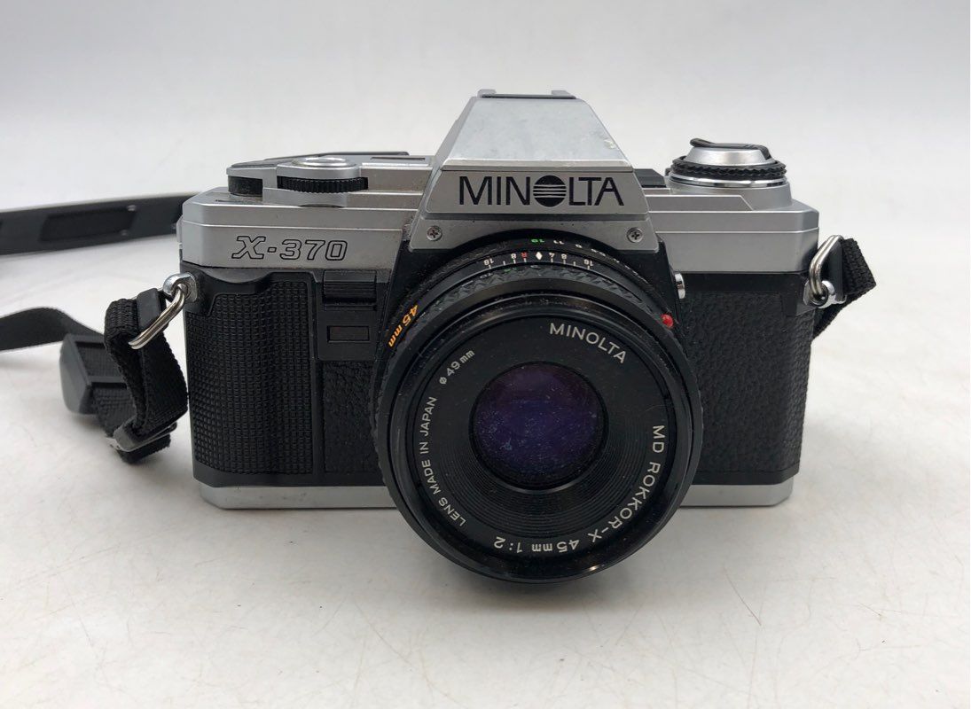 Minolta X-370 &amp; XG-M 35mm SLR Film Camera W/ Lens Lot Of 2