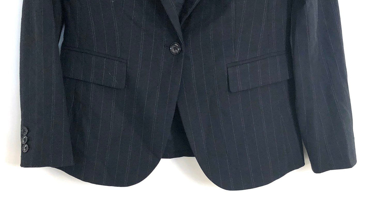 Banana Republic Women's Navy Pinstripe Single Button Blazer Jacket Sz 4P NWT