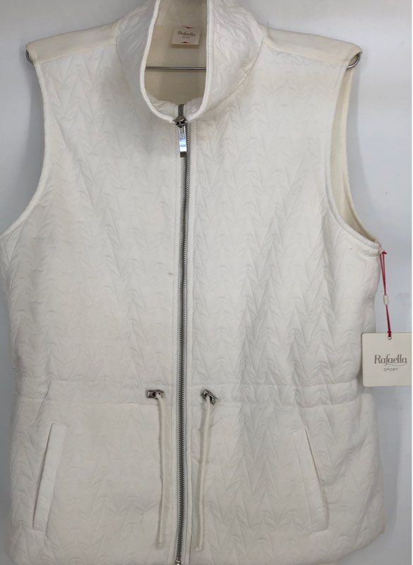 NWT Rafaella Women&#39;s Snow White Quilted Vest - Size Large