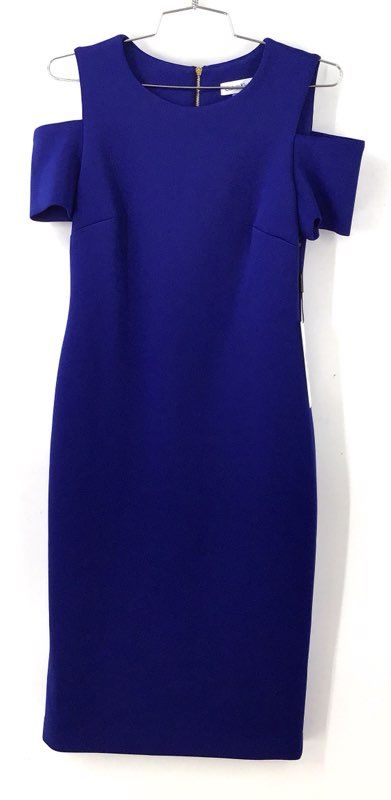 NWT Calvin Klein Women's Blue Sheath Dress - Size 6