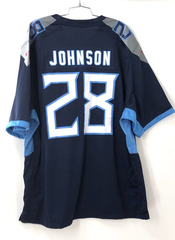 Nike NFL Tennessee Titans Chris Johnson #28 Jersey Navy Blue Men's Sz 3XL