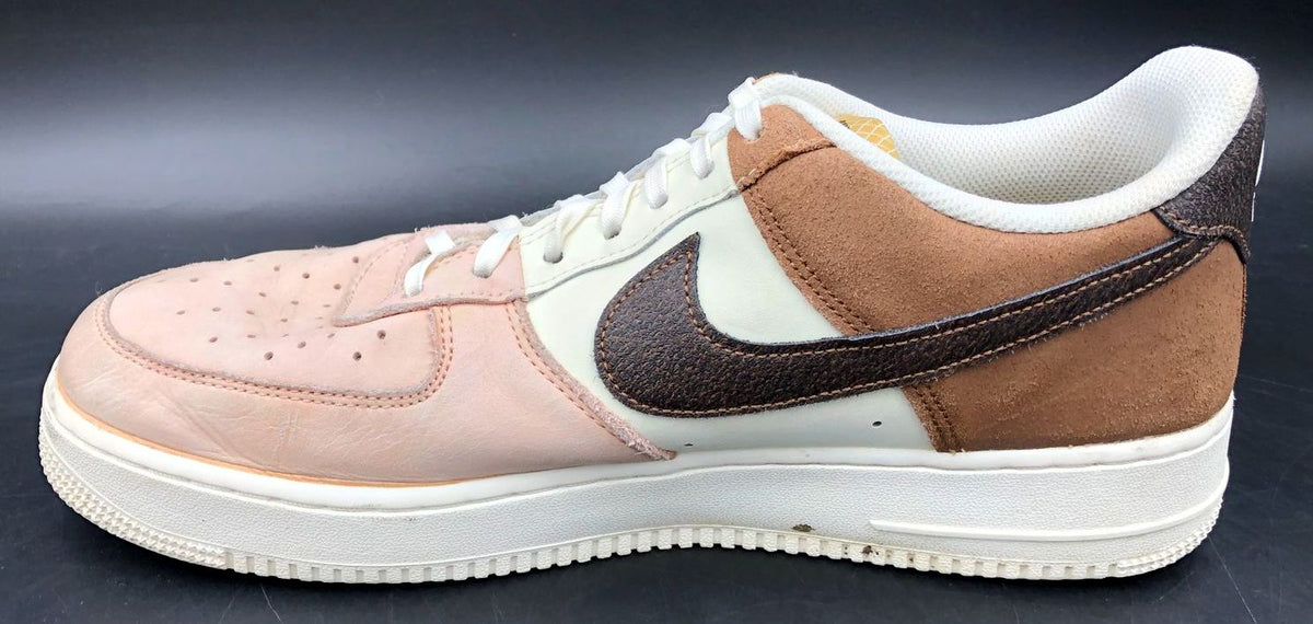 Nike Air Force 1 Low &#39;Neapolitan&#39; Men&#39;s White/Brown/Pink Sneakers - Sz 12 (+COA)