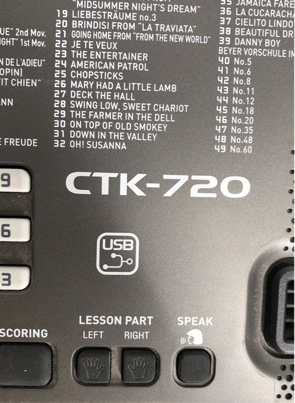 Casio CTK-720 61 Key Portable Electronic Keyboard