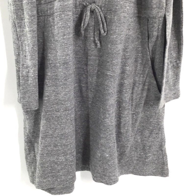 Chaser Women's Gray Cold Shoulder Long Sleeve Drawstring Waist Dress NWT Sz M