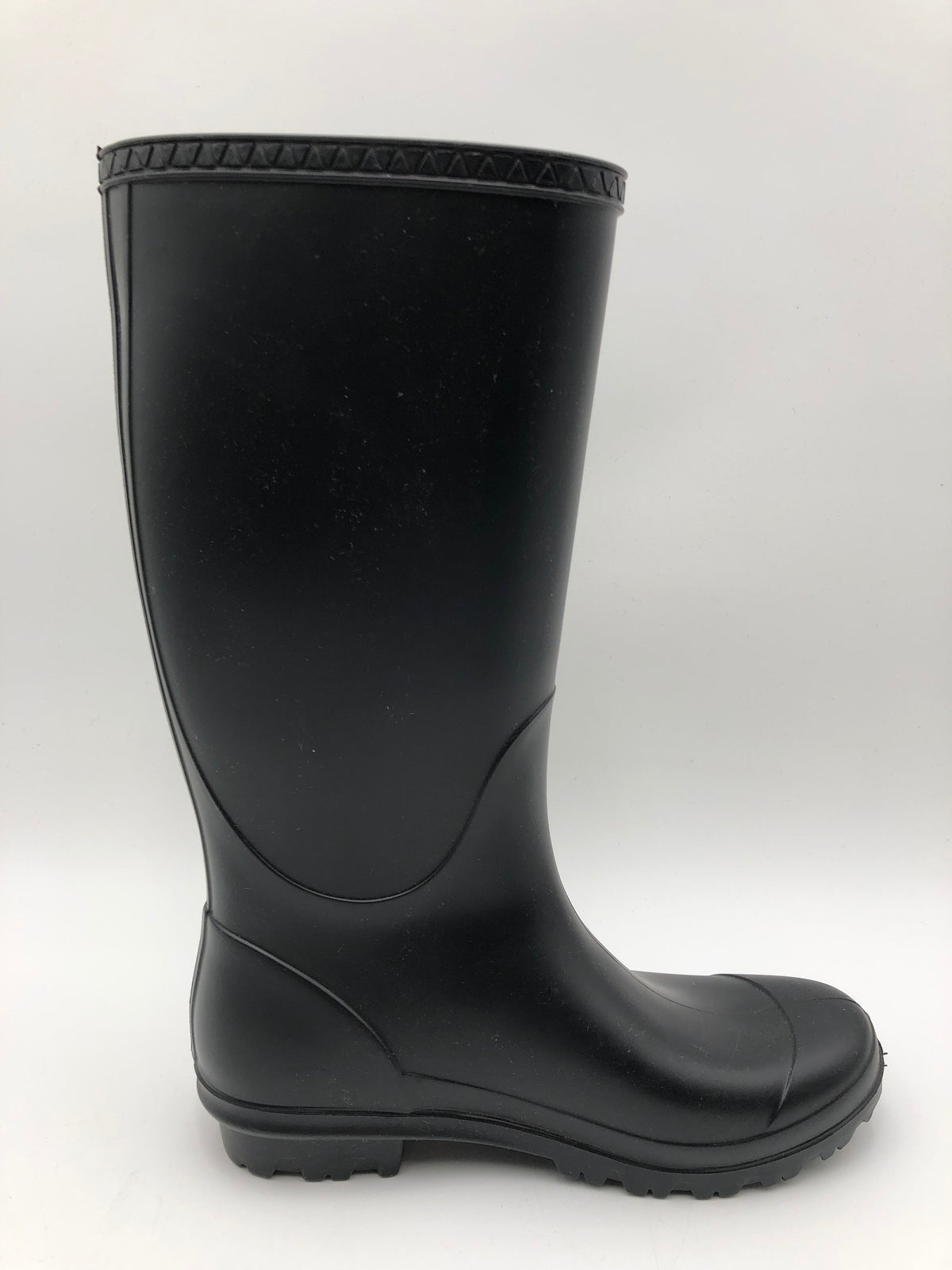 UGG Women's Premium Knee-High Black Rubber Rain Boots - Size 8