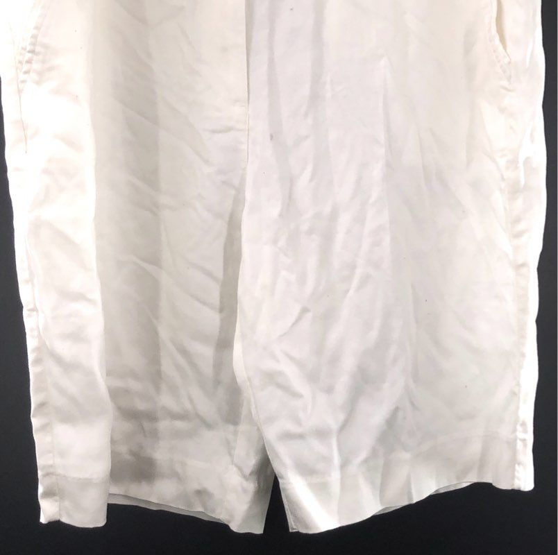 Chico's Women's Antique White Lyocell Linen Blend 11" Inseam Shorts NWT Sz 3