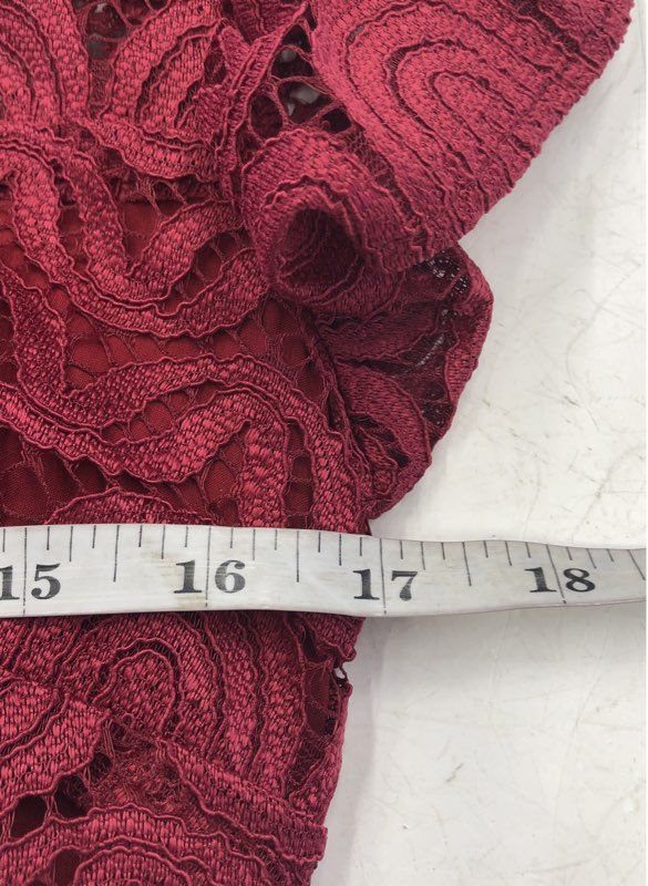 Trina Turk Women's Coralline Dress Red Lace Flutter Sleeve NWT Sz 8