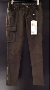 NWT Miss Me Women's Olive Ankle Zip Cargo Jeans - Size 26